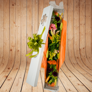 caja de flores tropicales para mujer