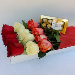 caja de rosas precio