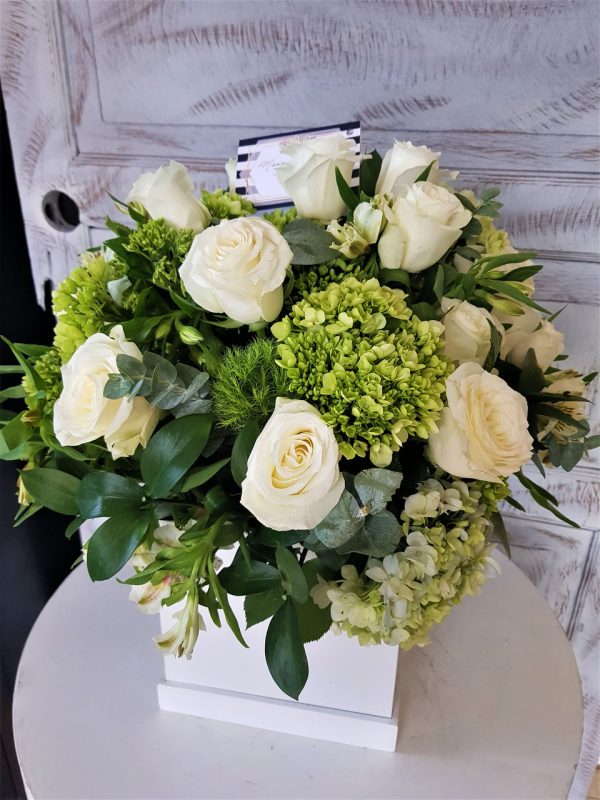 Bouquet de rosas blancas